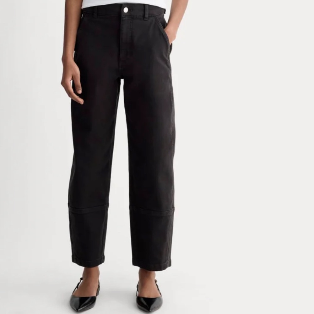 Women's Everlane Black Utility Barrel Pants Sz 6R NWT
